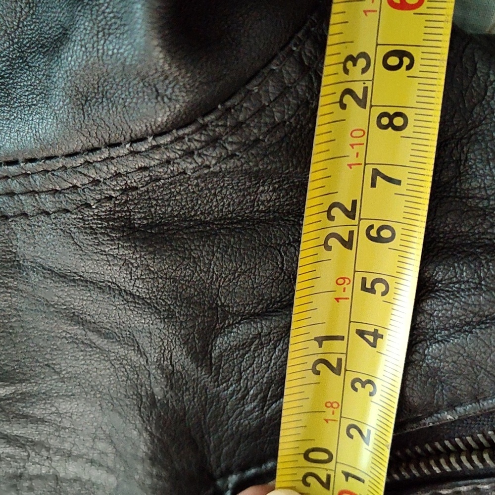 Vintage leather bomber jacket XL - Picture 14 of 16